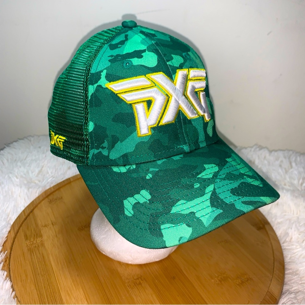 New Era 920 Women’s Golf Hat Cap PXG Camo Green Mesh Back  Trucker Hook & Loop